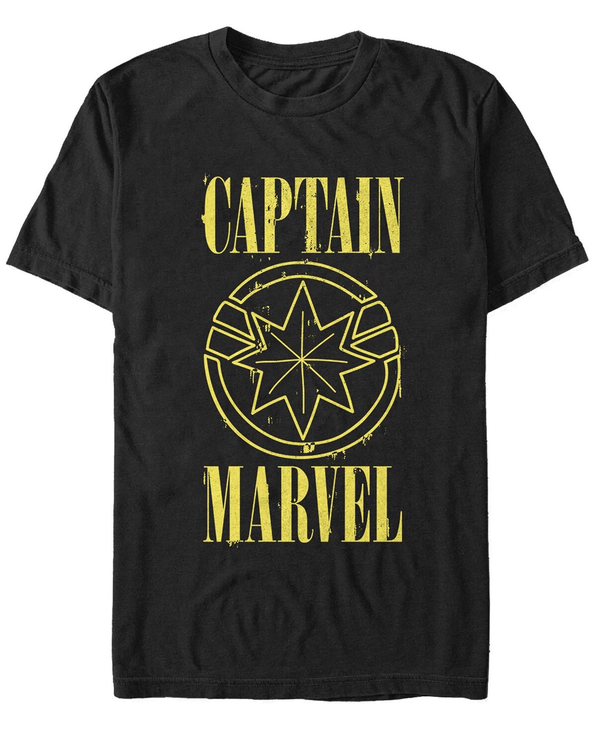 

Мужская футболка с короткими рукавами marvel captain marvel yellow captain marvel symbol Fifth Sun, черный