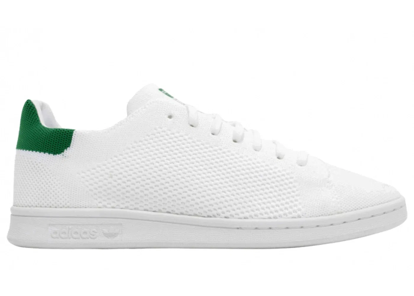 Детские кроссовки Lifestyle с принтом Stan Smith Primeknit Adidas, Footwear White/Footwear White/Green