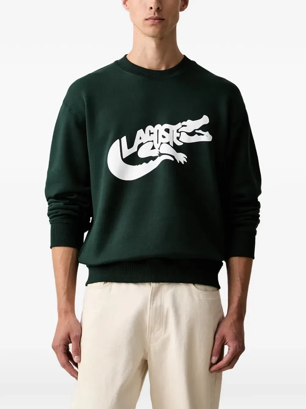 Толстовка с принтом логотипа Lacoste, зеленый