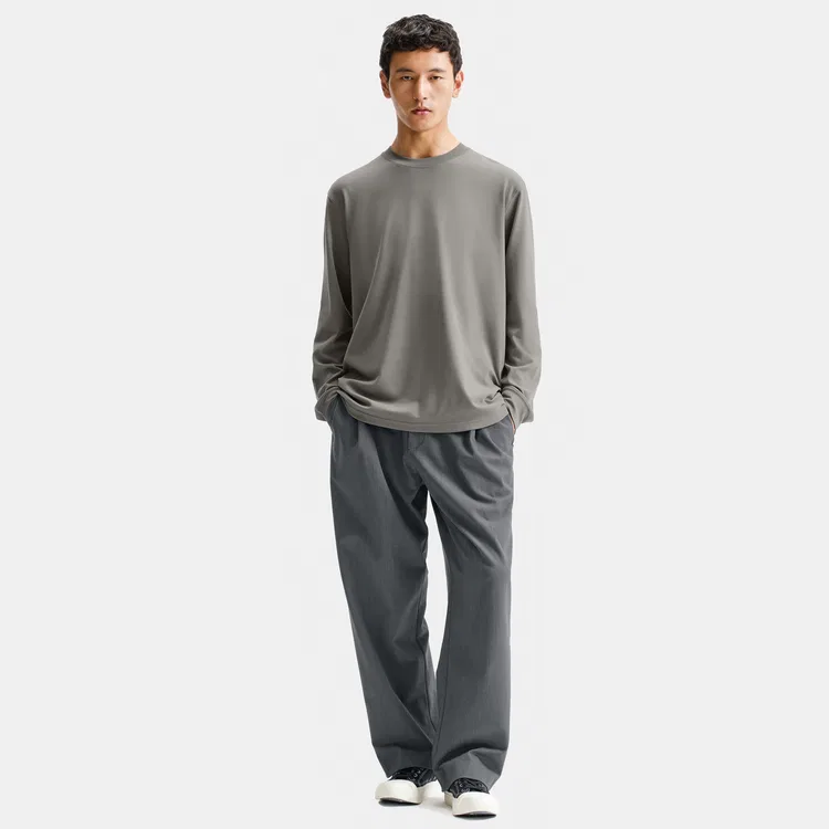 Детские повседневные брюки прямого кроя утепленные Nice Rice, Smoke Gray — фото 4