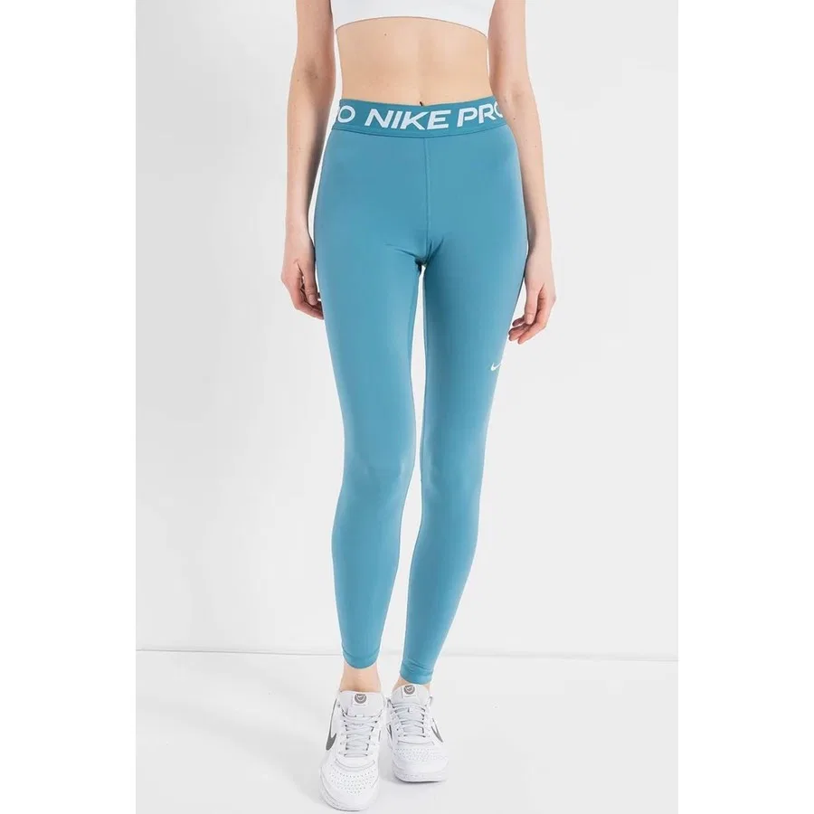 Спортивные леггинсы с принтом Pro 365 Dri Fit Training Mid Rise Full Length Tight Fit Toparlayıcı Tayt Nike, Светло-синий