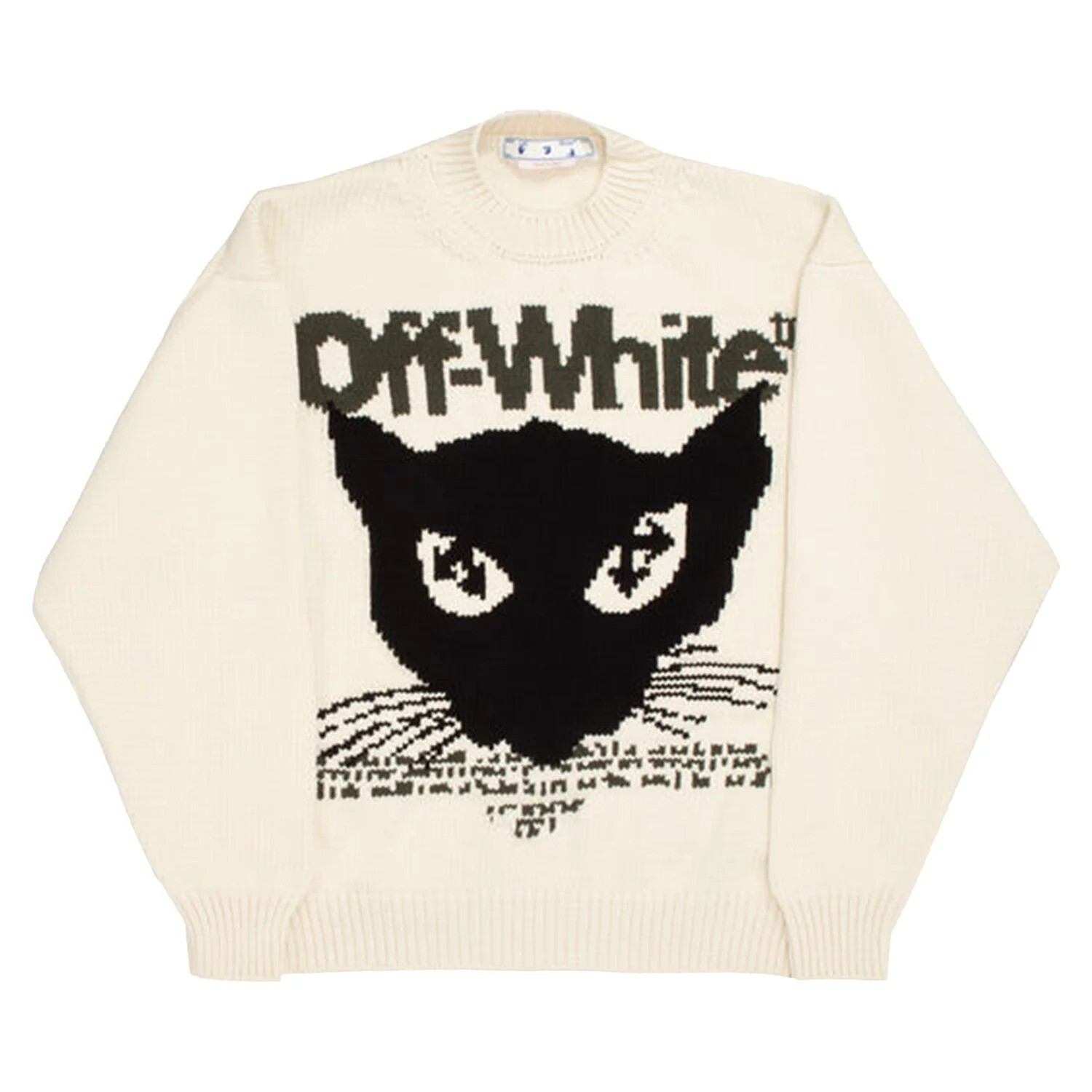 

Джемпер Off-White Cat Chunky Crewneck, кремовый, Бежевый, Джемпер Off-White Cat Chunky Crewneck, кремовый