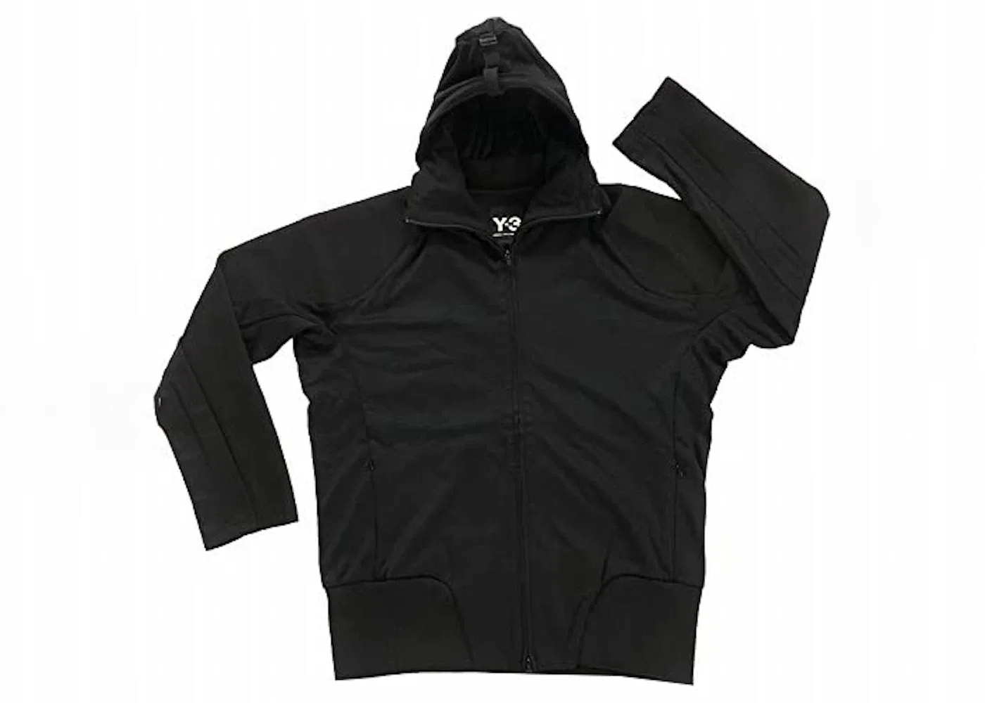 Мужская худи с молнией Y-3 Core Track Zip Hoodie Adidas, Black — фото 2