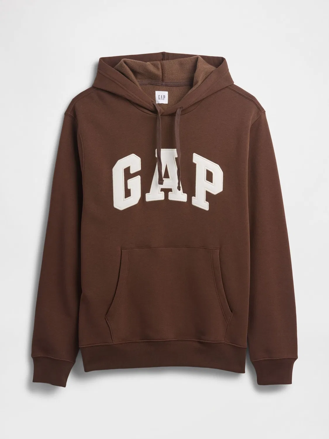 Худи Gap Relaxed Logo, коричневый — фото 4