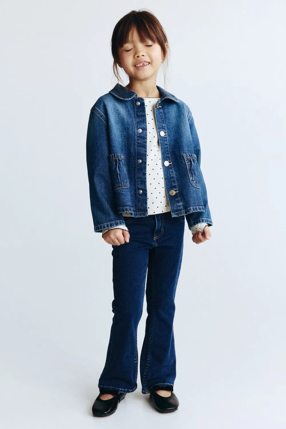 Очень мягкие джинсы-клеш H&M, Dunkles Denimblau