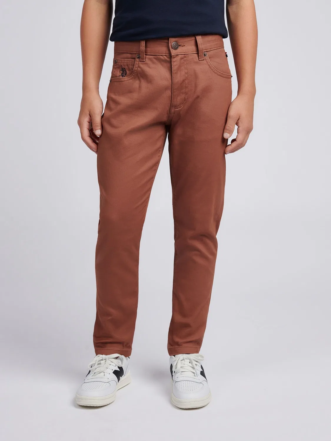 Брюки вельветовые 5 карманов Bedford Cord U.S. Polo Assn., коричневый