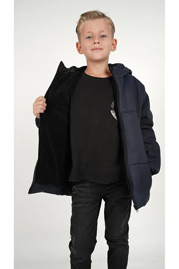 Детское пальто для девочек непромокаемое Dublino Kids, Navy Blue — фото 2