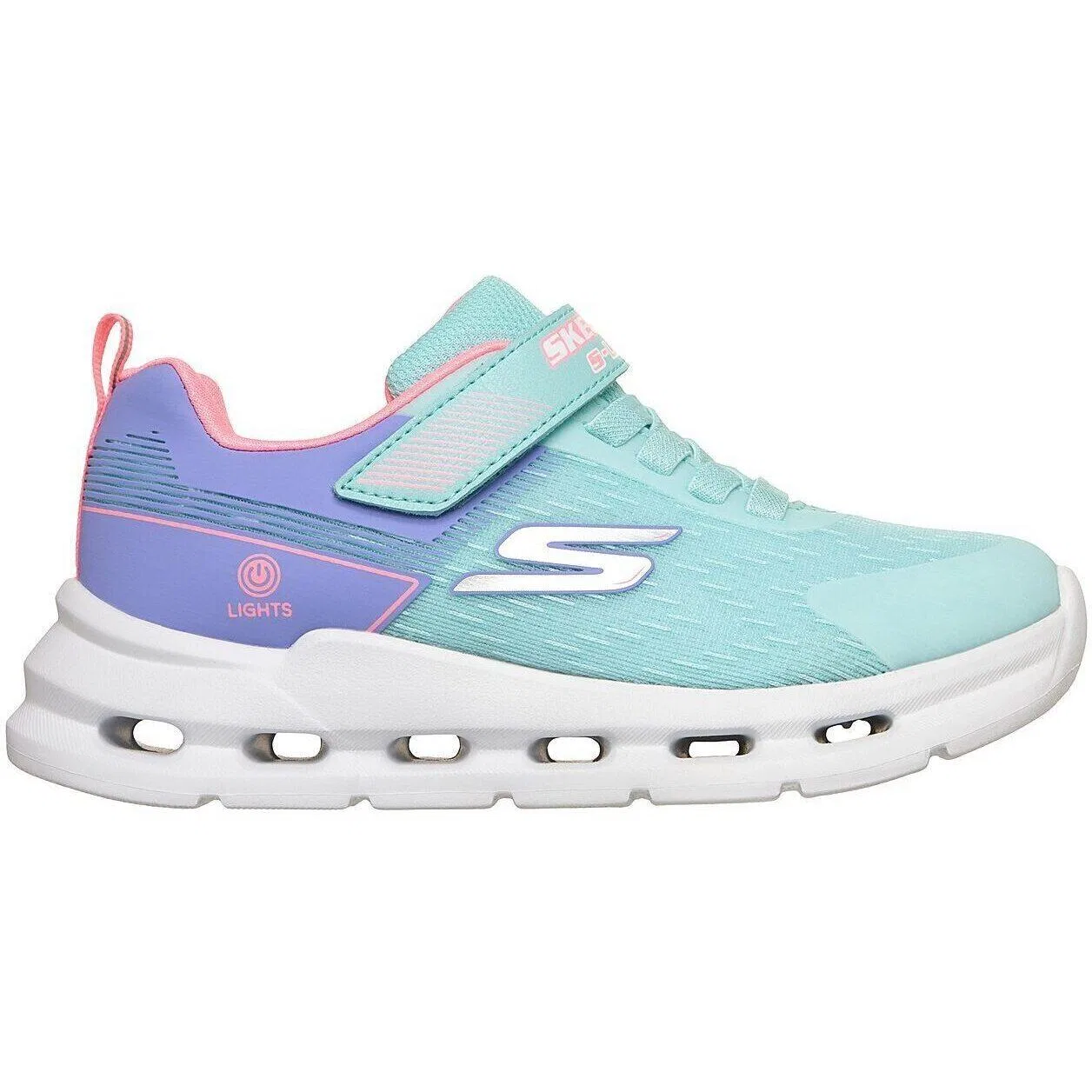 Детские кроссовки Skechers Glide-step Lights, Blau — фото 3
