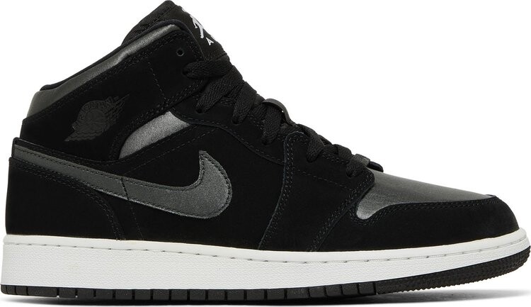 

Кроссовки Air Jordan 1 Mid SE GS Black Anthracite, черный