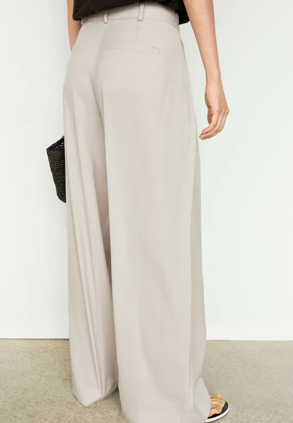 Брюки шерстяные Trousers Massimo Dutti, grey, серый — фото 3