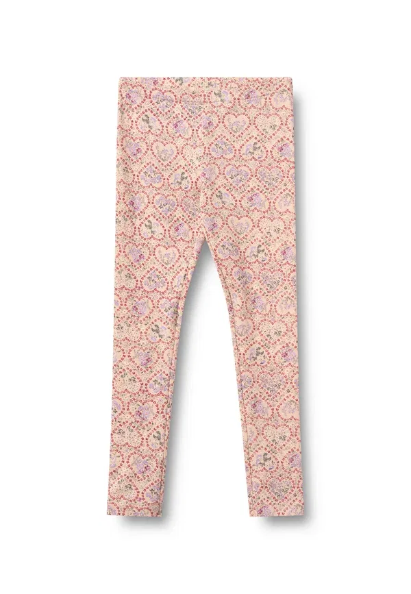 Леггинсы с цветочным принтом Leggings - trousers Wheat, Magenta Heart Flowers, пурпурный