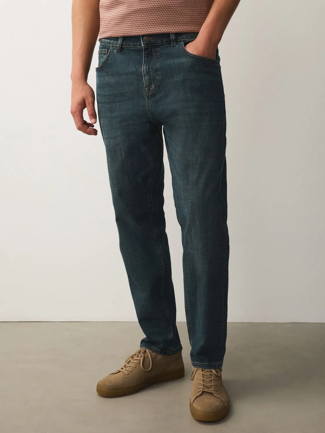 Джинсы классические, Slim Fit Next, сине-зеленый