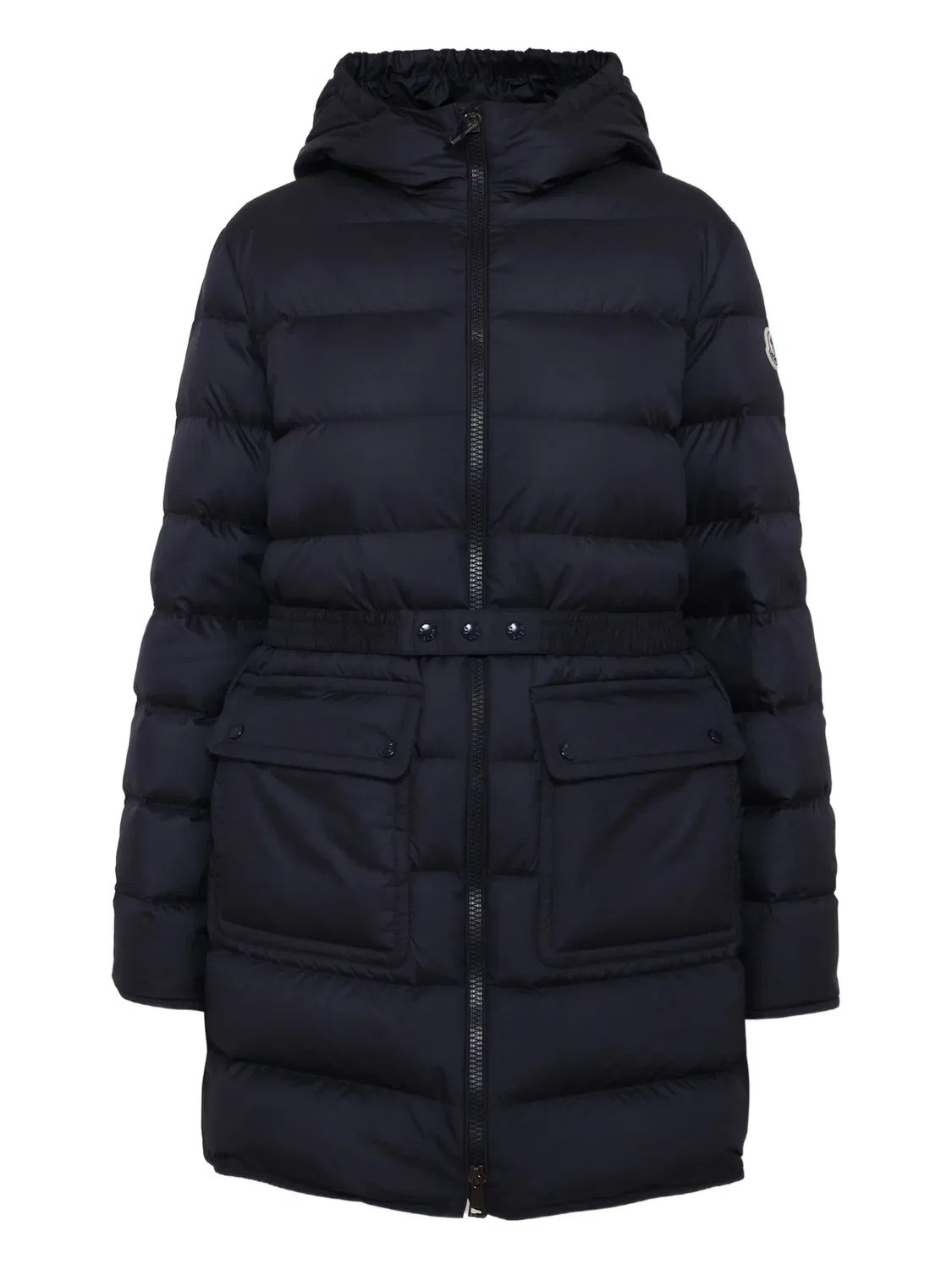 Куртка с капюшоном и стеганой подкладкой Moncler, темно-синий
