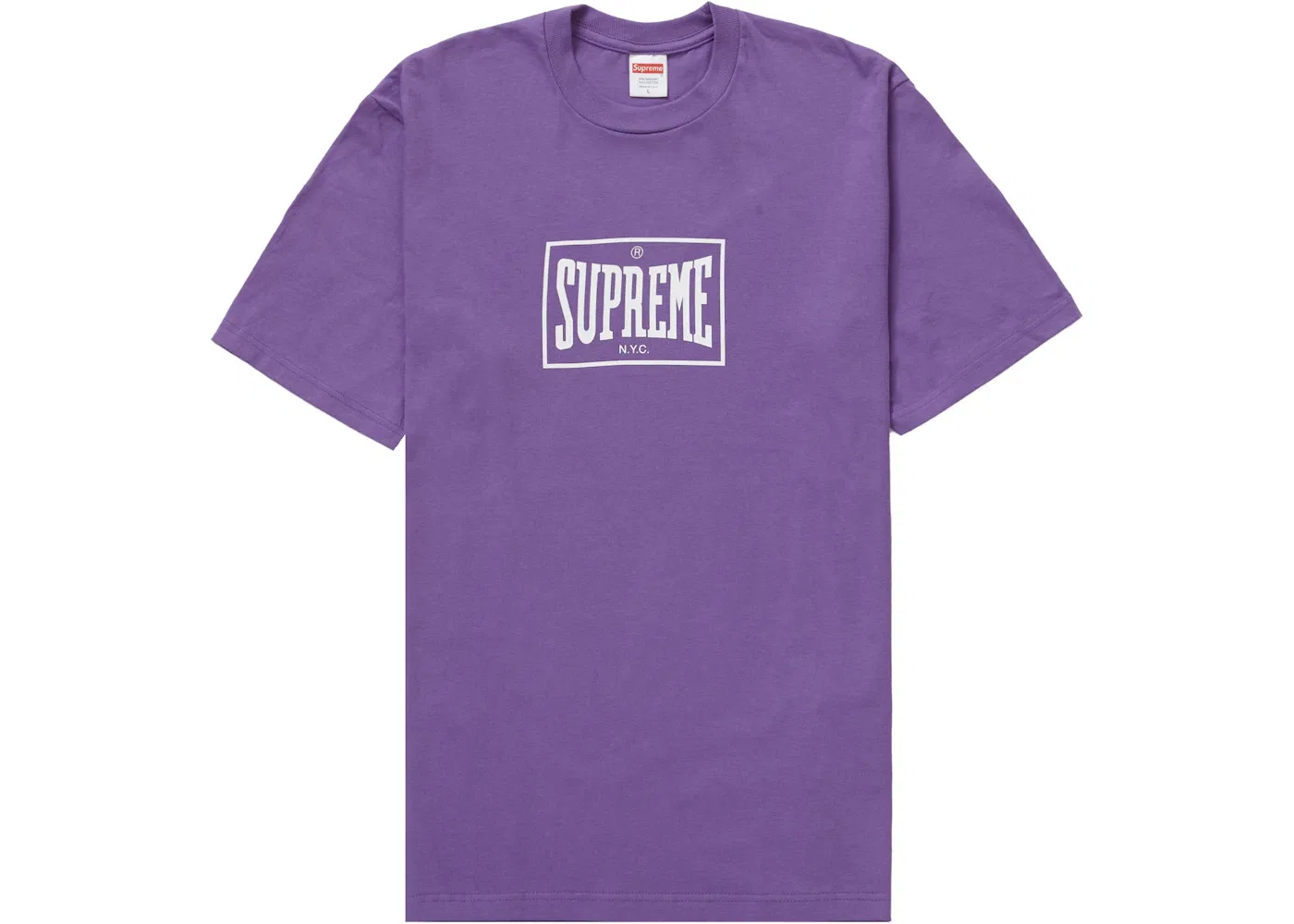 Мужская футболка с принтом Supreme Warm Up Tee, Purple