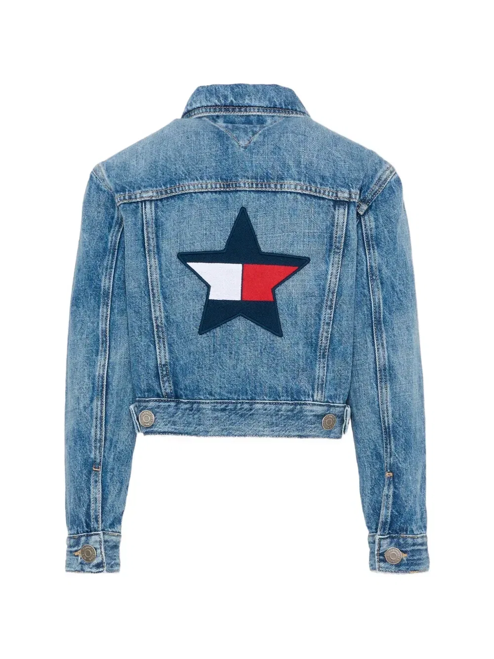Джинсовая куртка со звездами Tommy Hilfiger Junior, синий — фото 2