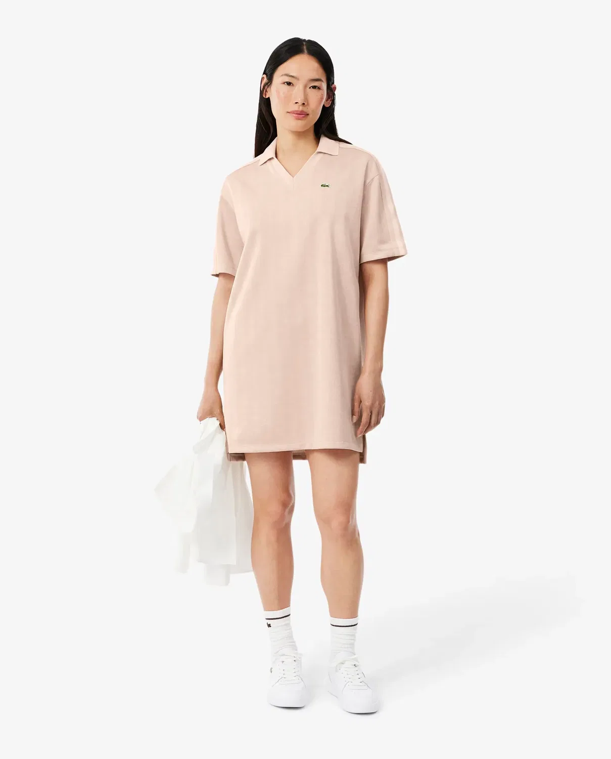 Платье-поло Lacoste Rosa с монограммой