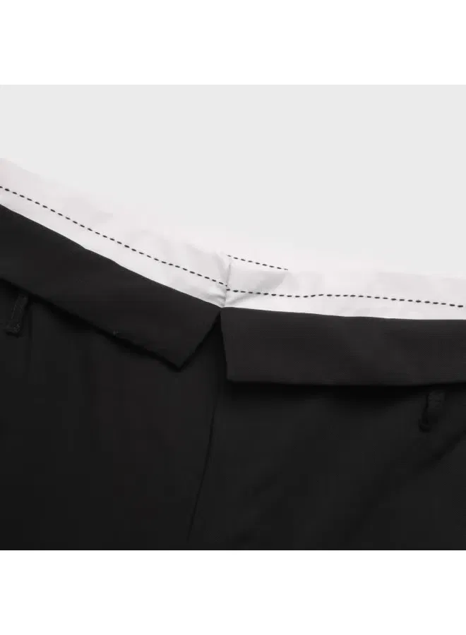 Брюки с мягкой драпировкой на высокой талии Zara, черный — фото 4