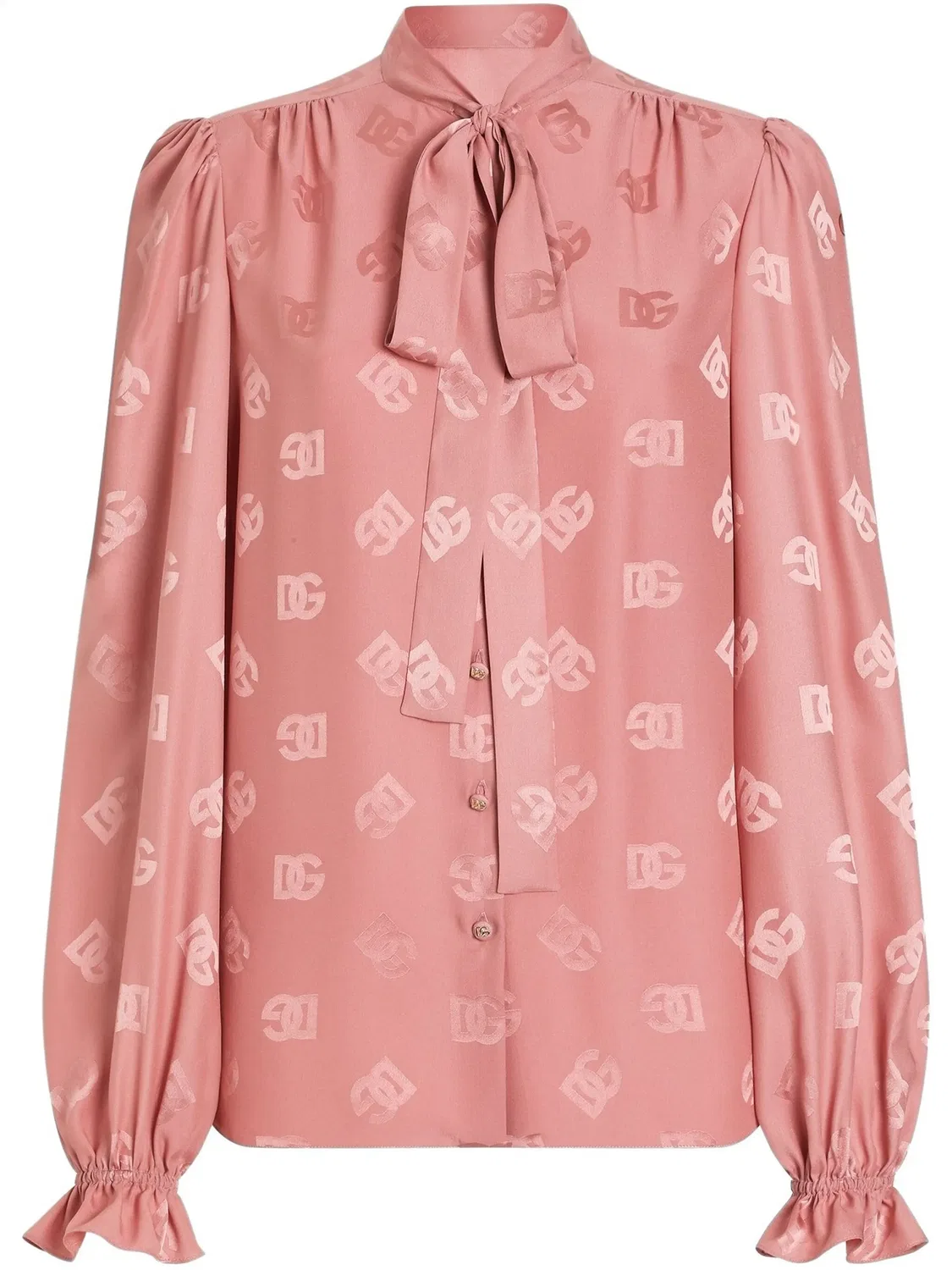 Блуза с логотипом Dolce & Gabbana, розовый