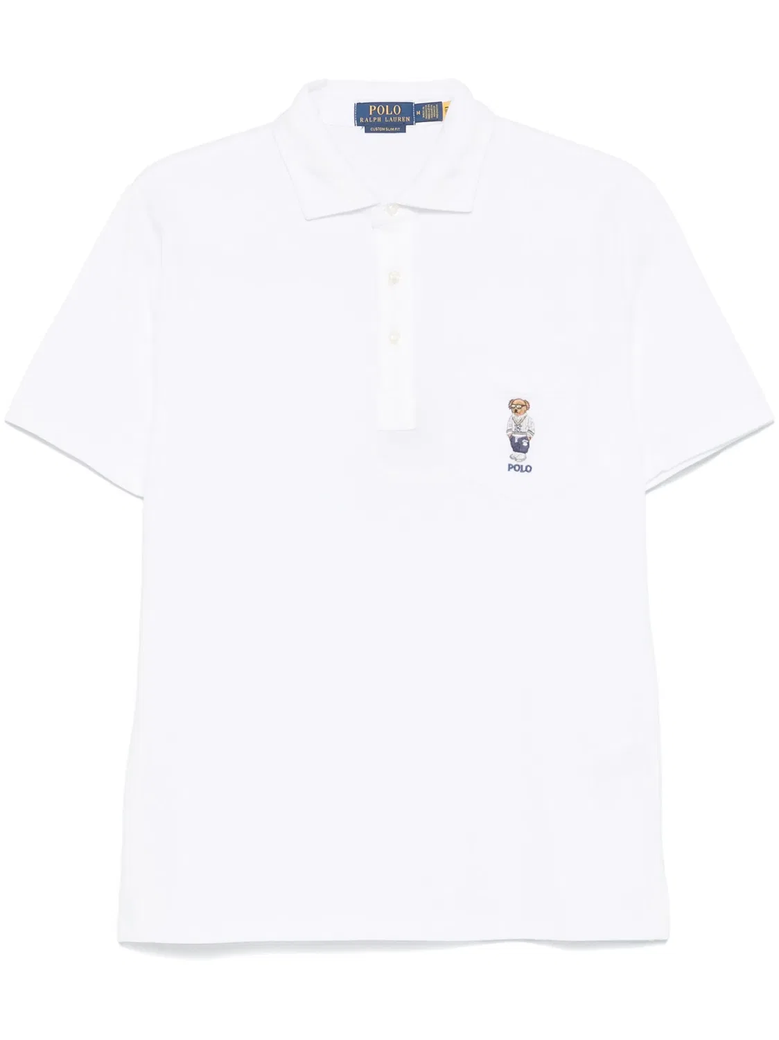 Поло с аппликацией медведя Polo Ralph Lauren, белый