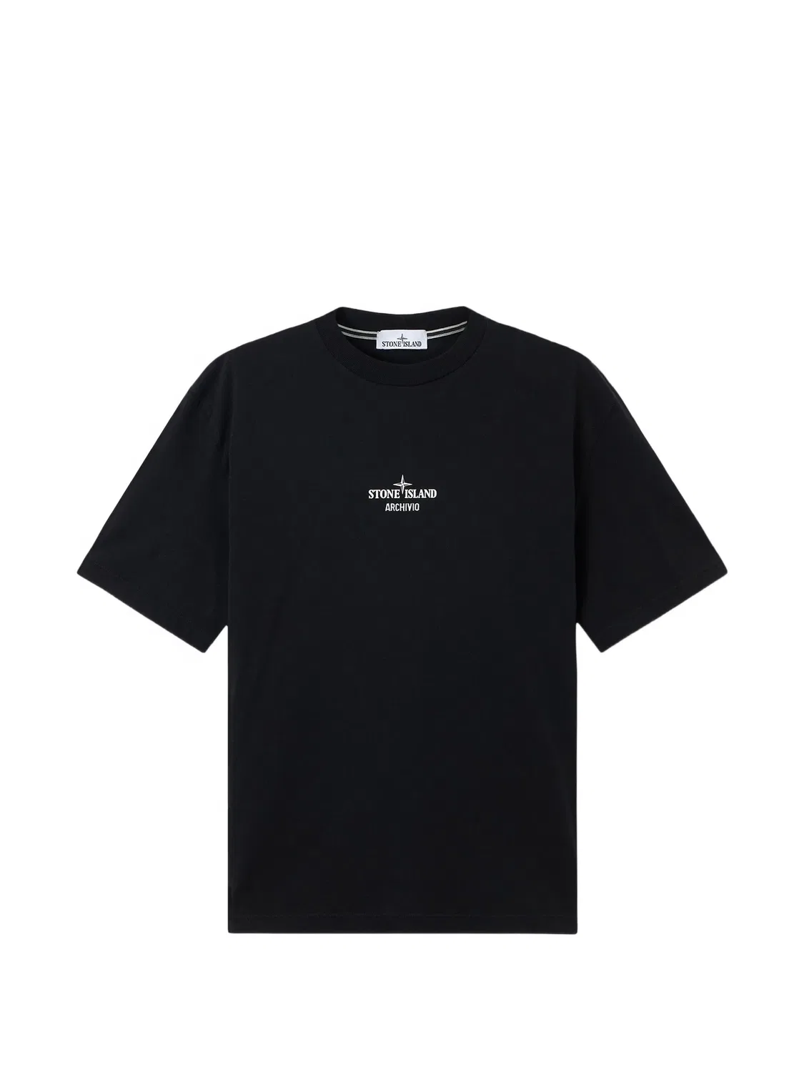Футболка Archivio с черным логотипом Stone Island, черный