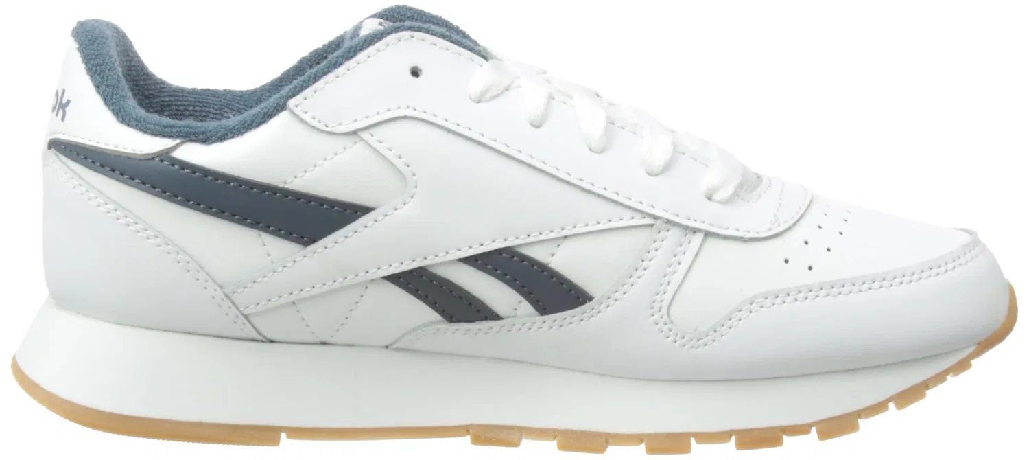 Детские кроссовки для мальчиков Reebok Classic Leather, Ftwwht Hooblu Rbkg07 — фото 4