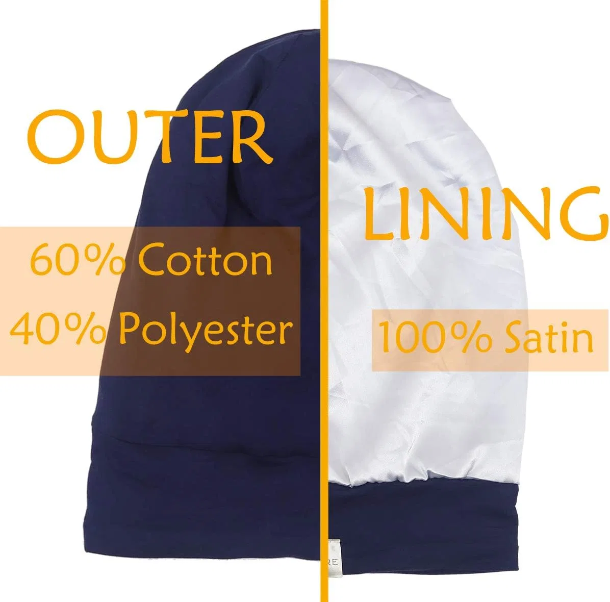 Шапочка для душа Satin Lined Cap, XL, SAYMRE, Pure Navy — фото 3
