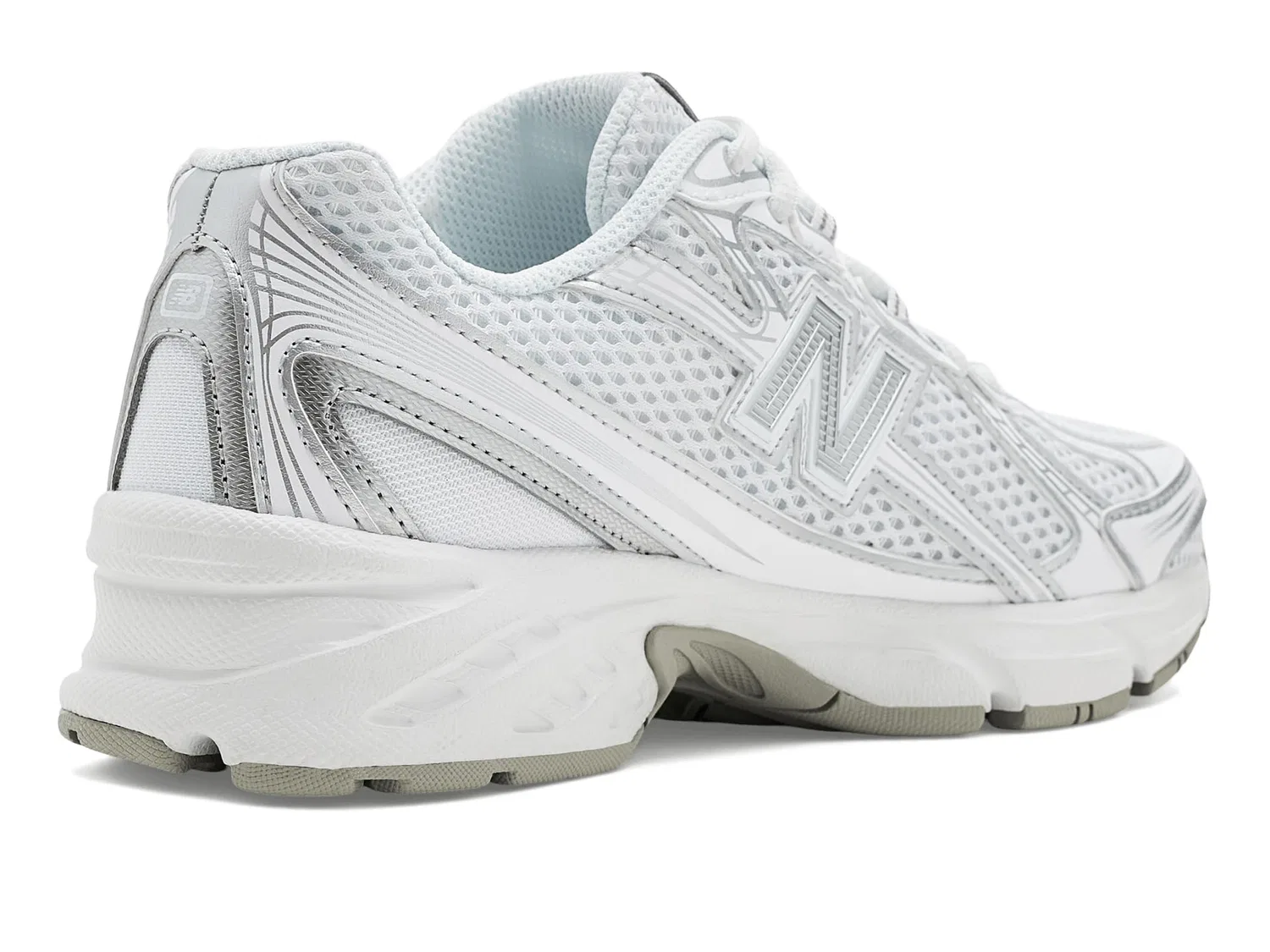 Кроссовки 740 Lace (для маленьких и больших детей) New Balance Kids, White/Silver Metallic — фото 4