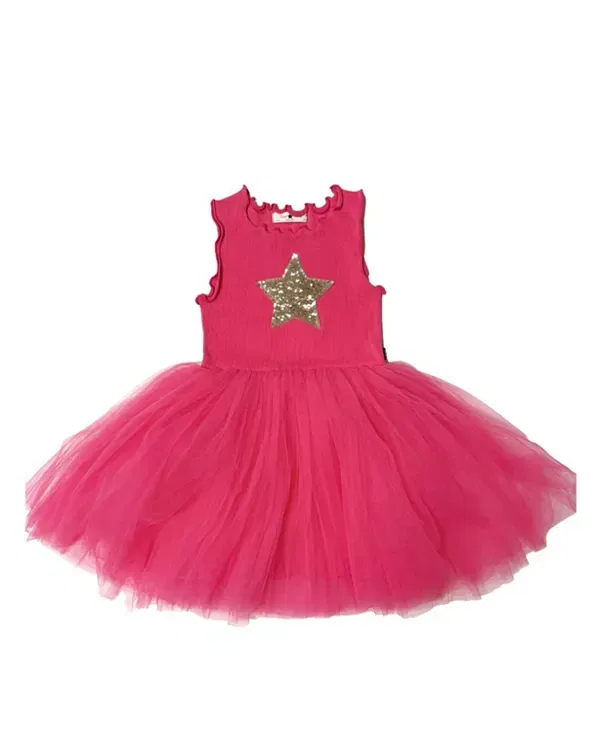 Детское платье для девочек с принтом Star Tutu Dress Petite Hailey, Fuchsia