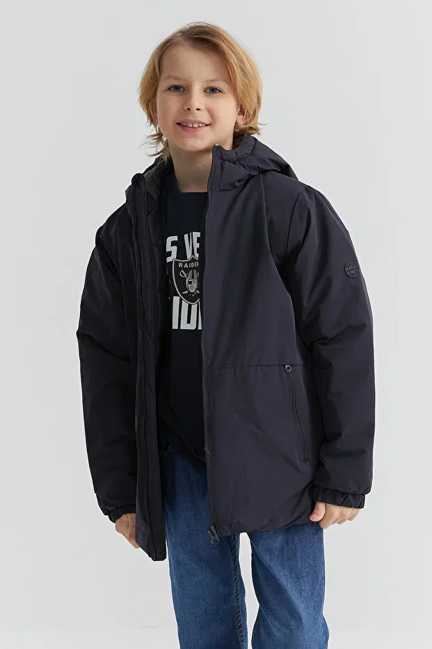 Детское пальто для девочек с капюшоном Paulmark, Navy Blue
