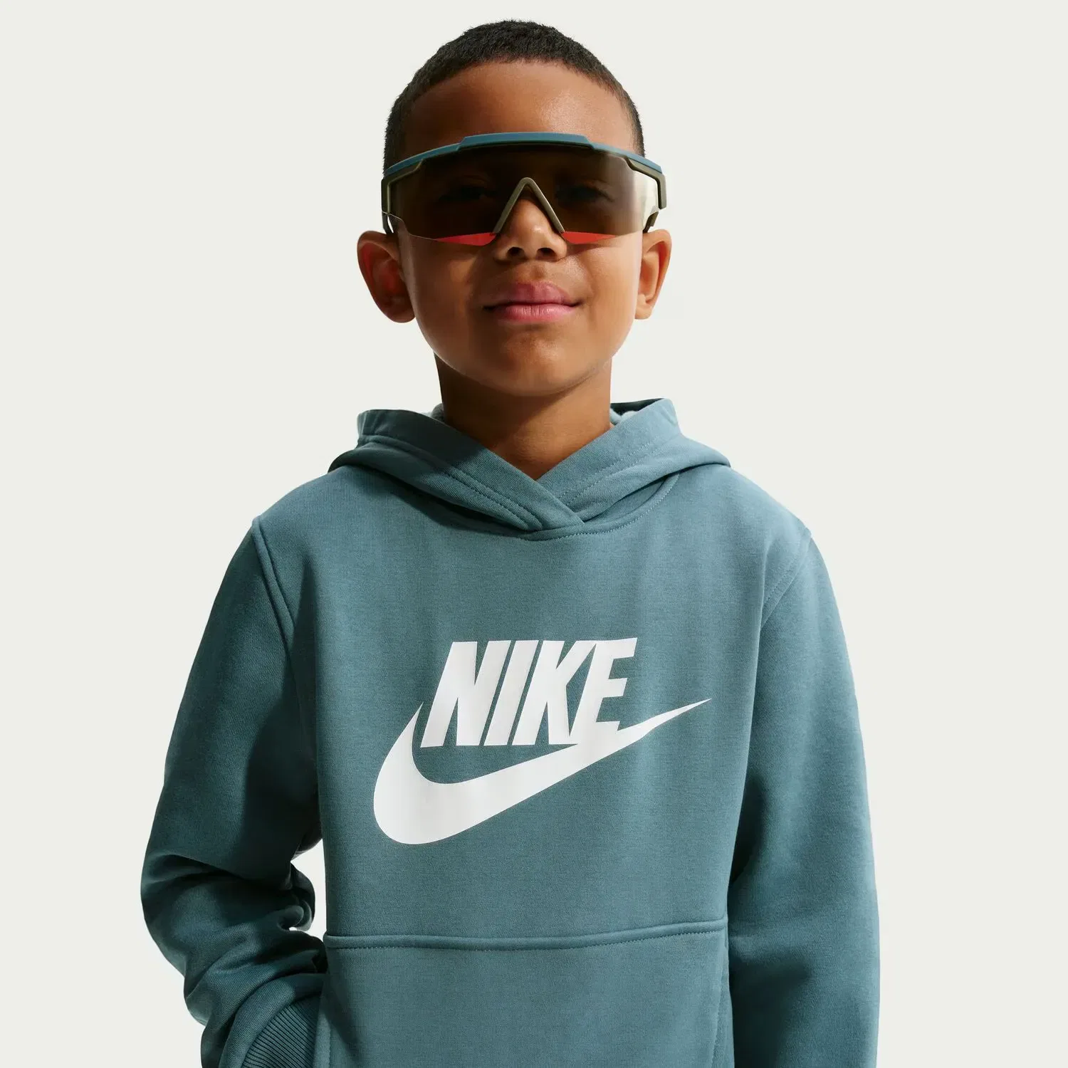 Детская толстовка на молнии из флиса Nike Club Fleece, Verde