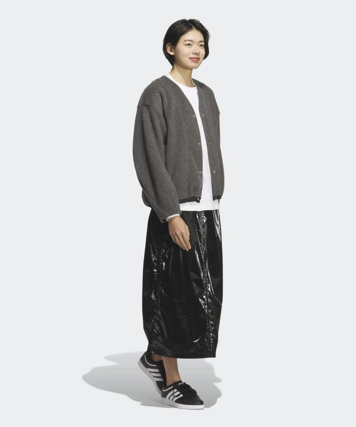 Женский кардиган свободного кроя с длинным рукавом модель Lax Flow All Days Adidas, Grey — фото 3