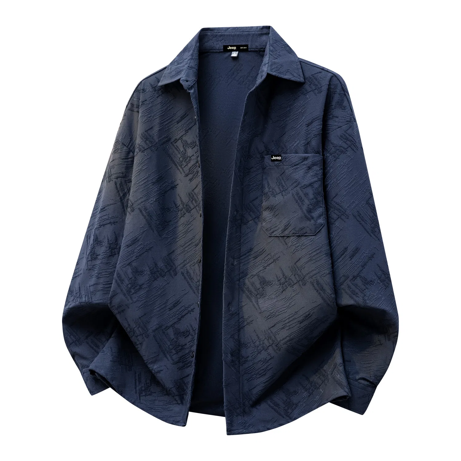Детская рубашка с воротником свободного кроя Jeep Leisure Collection, Navy Blue