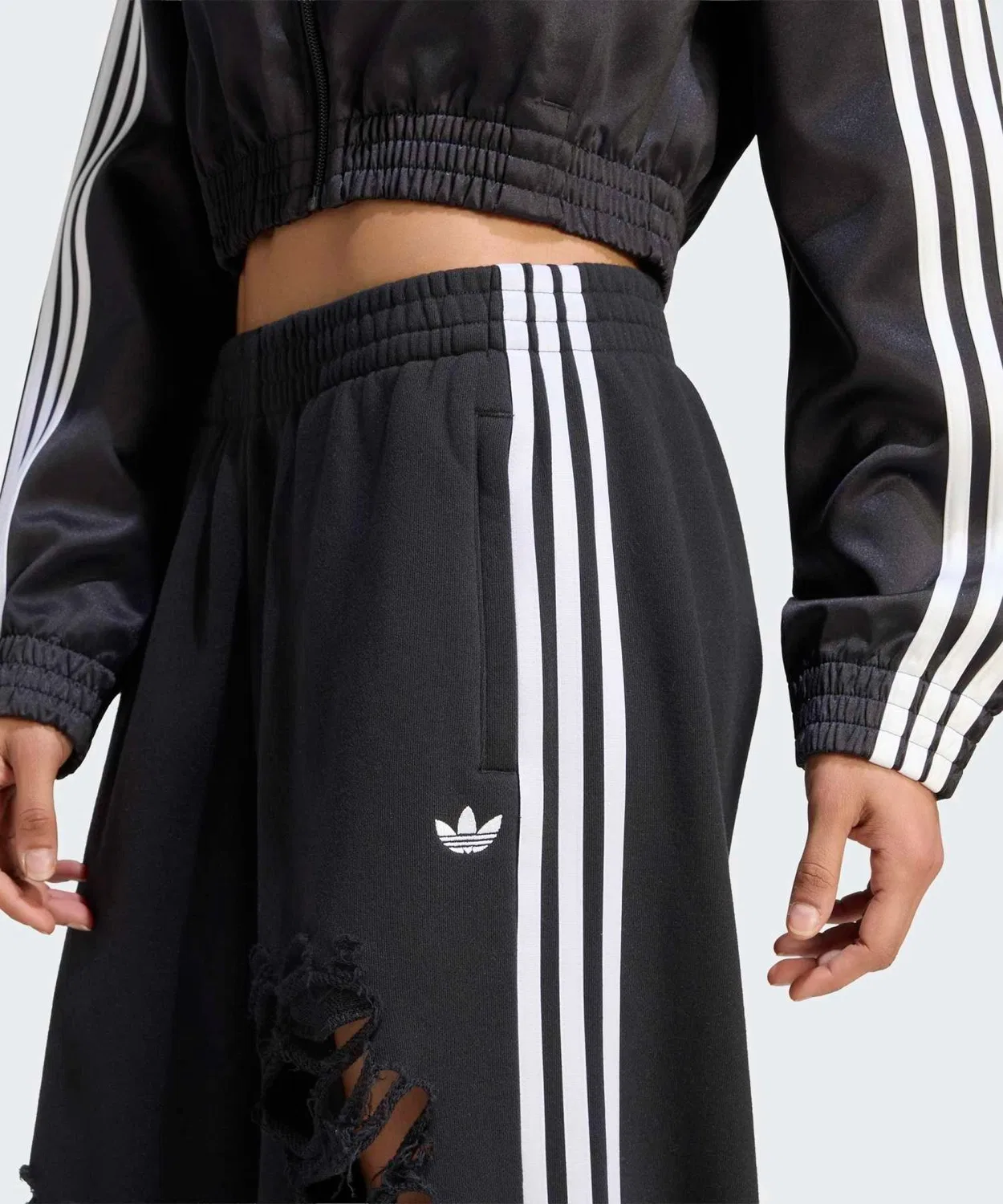 Женские джоггеры с потертостями Adidas Originals, Черный — фото 3
