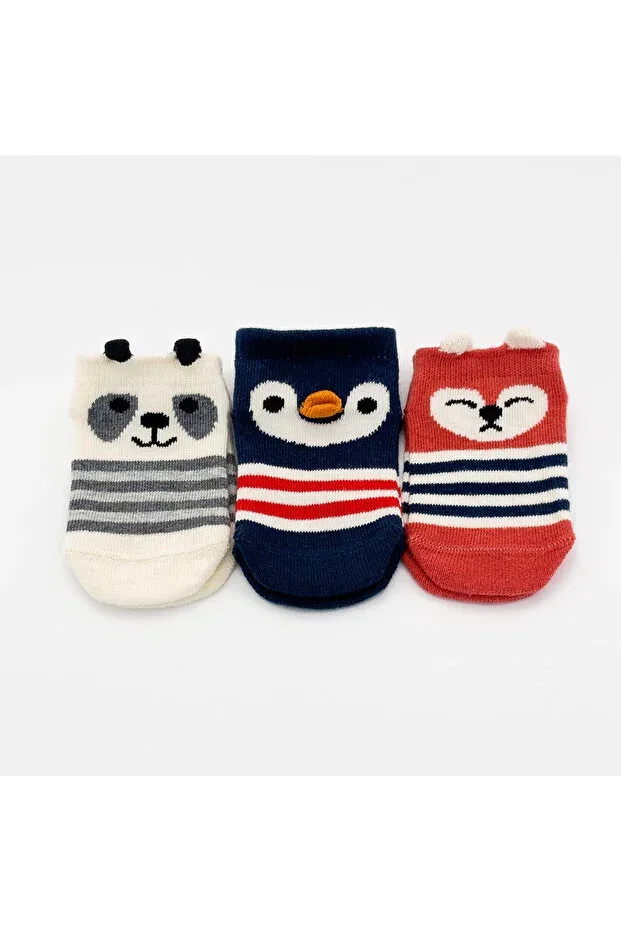 Детские носки с принтом 3 Pack Cute Friends Baby Socks Hogso, Colorful