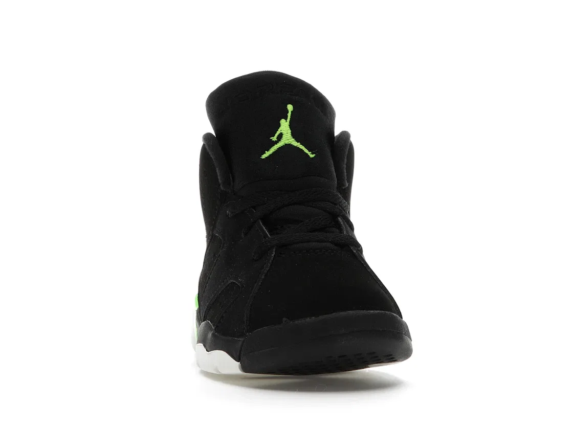 Детские кроссовки с ярким акцентом Jordan 6 Retro Jordan, Black/Electric Green — фото 2