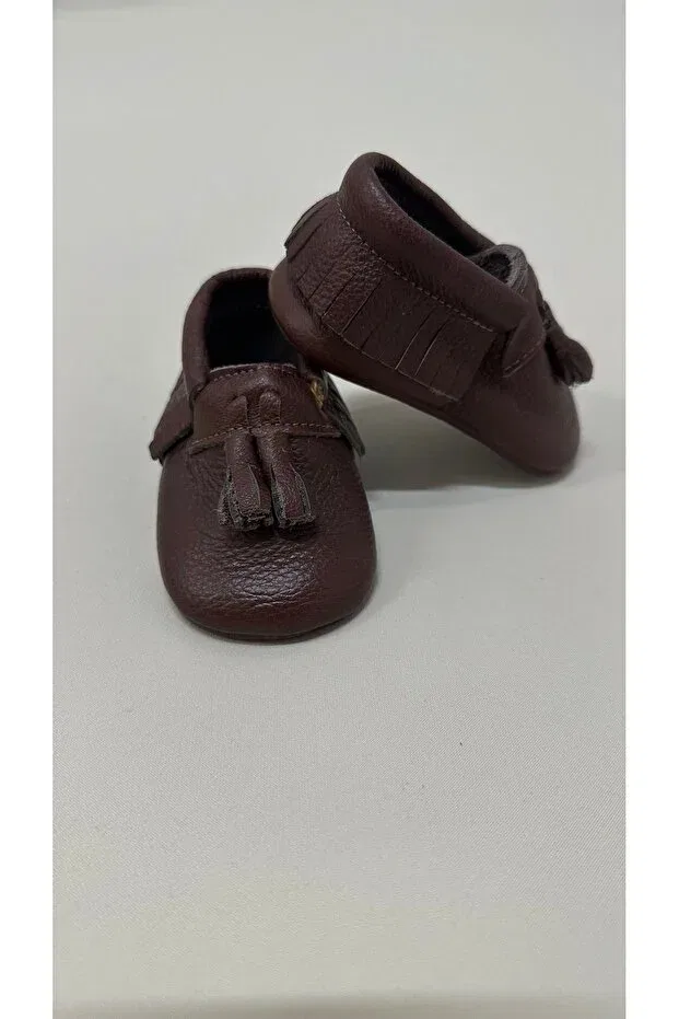 Детские туфли-лодочки для девочек кожаные Dark Tan Annerüyası, Dark Tan — фото 3