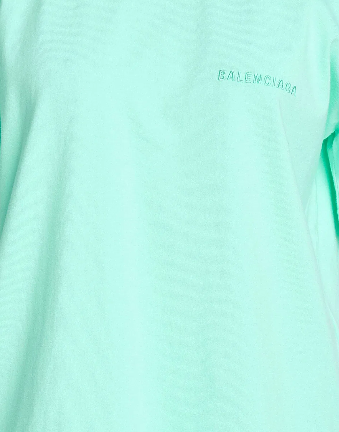 Женская футболка с аппликацией Balenciaga, светло-зеленый — фото 4