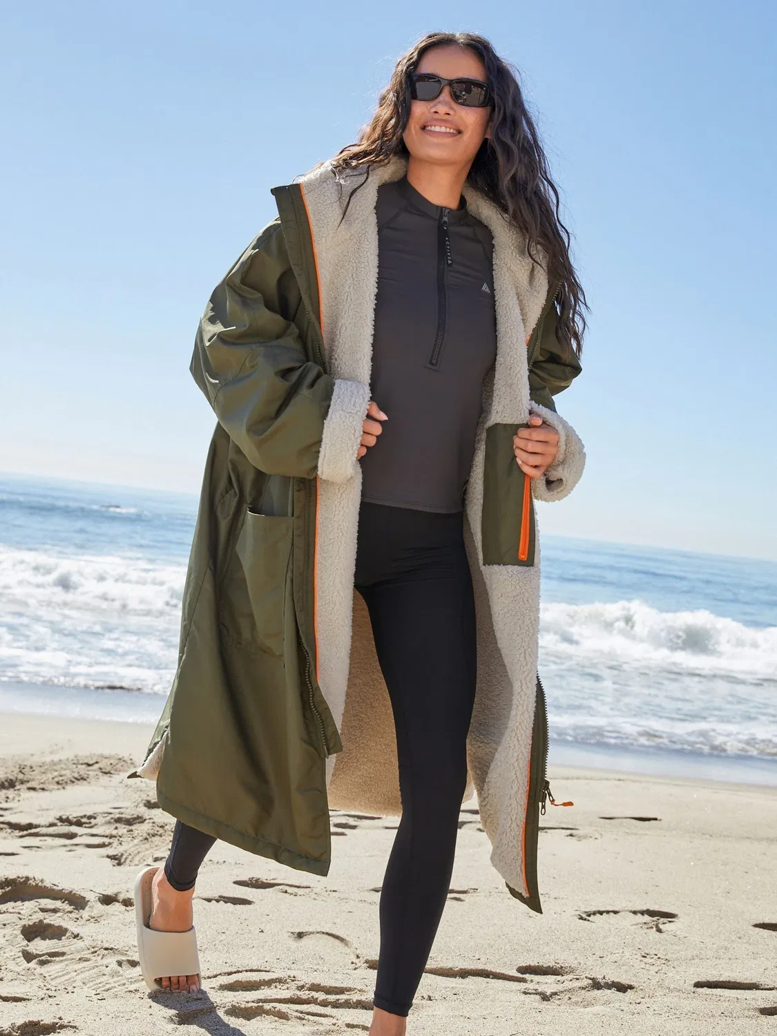 Плащ-переодевалка Active Swim Changing Robe Next, хаки