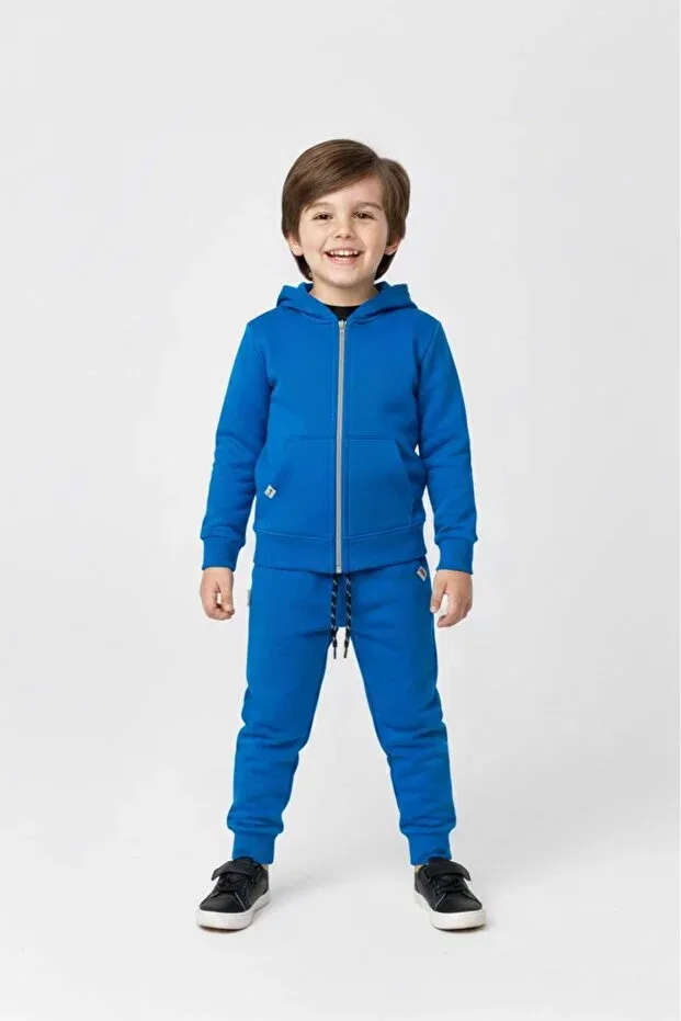 Детский спортивный комплект для мальчиков с капюшоном Mnk Baby&Kids, Blue