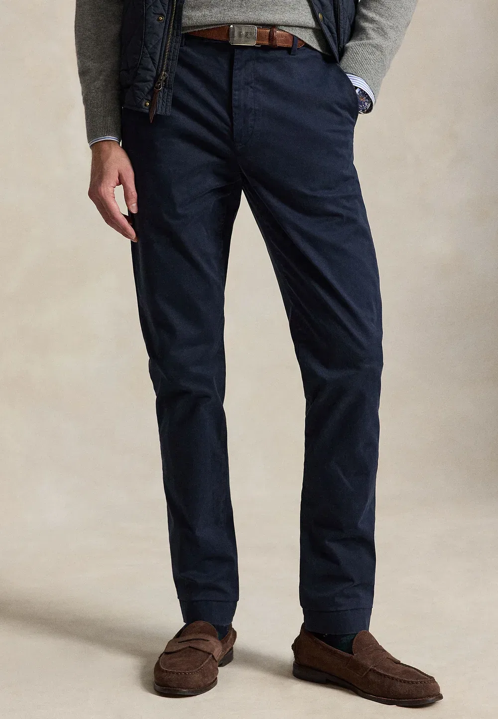 Атласные брюки узкого кроя Jarrett - брюки чинос Polo Ralph Lauren, Aviator Navy