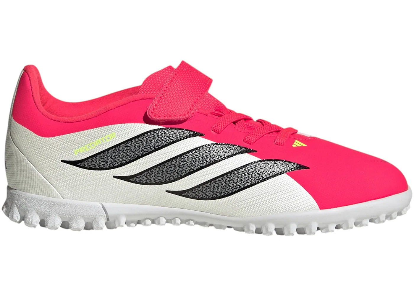 Детские бутсы с откидным язычком Predator Club Fold-Over Tongue FG/MG Adidas, Lucid Red/Core Black/Cloud White