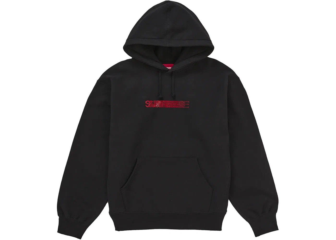 Мужской худи с вышивкой Swarovski Motion Logo Supreme, Black