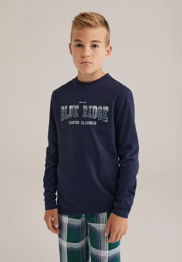 Пижамный комплект из хлопка Blue ridge set We Fashion, dark blue, темно-синий — фото 2