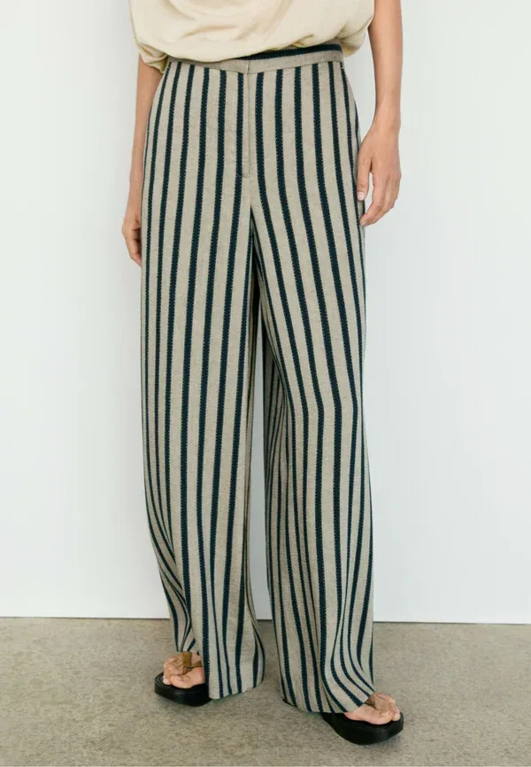 Брюки льняные Trousers Massimo Dutti, Sand, песочный