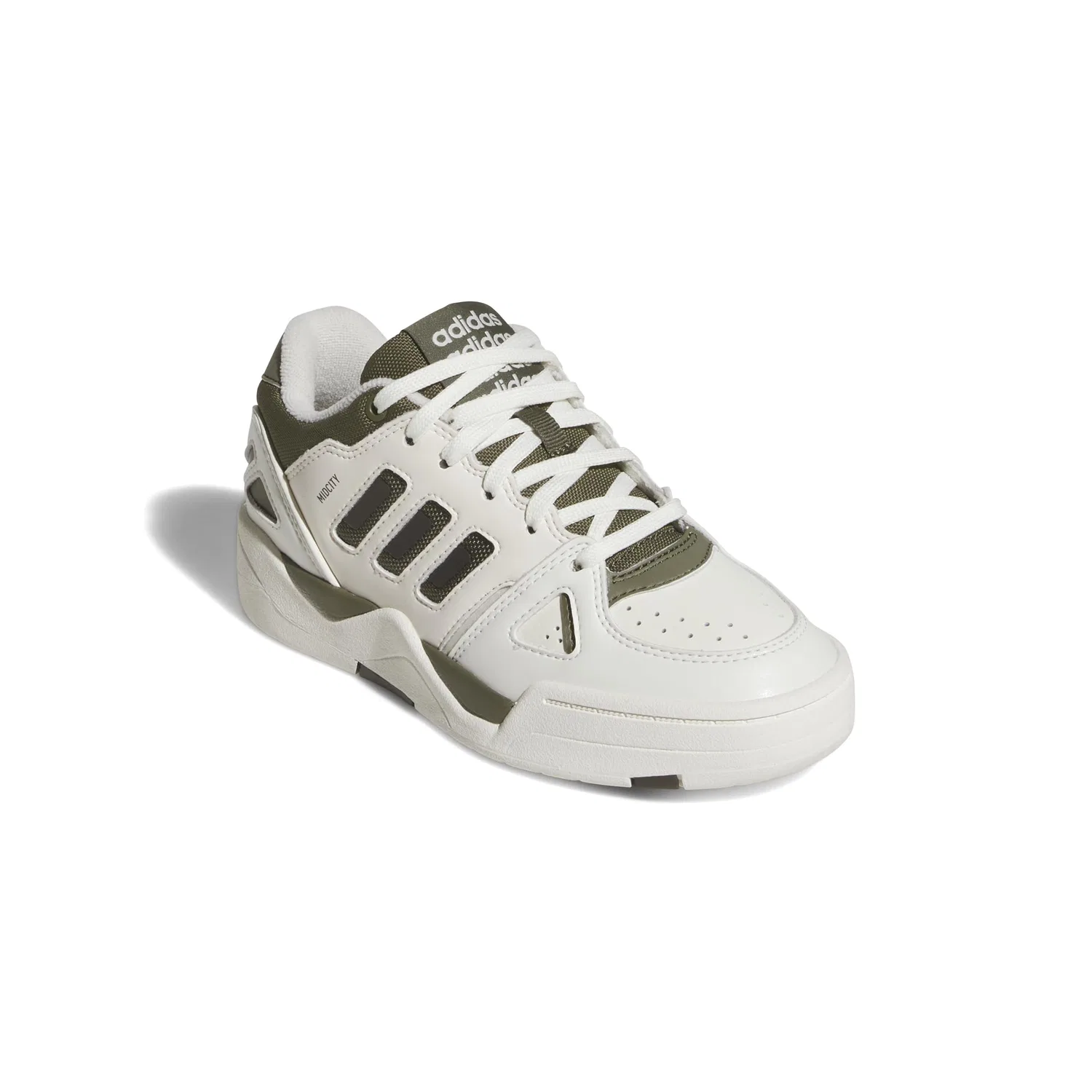 Детские кроссовки для мальчиков с низким верхом Midcity Low Adidas, Off White Olive Strata Shadow Olive — фото 3