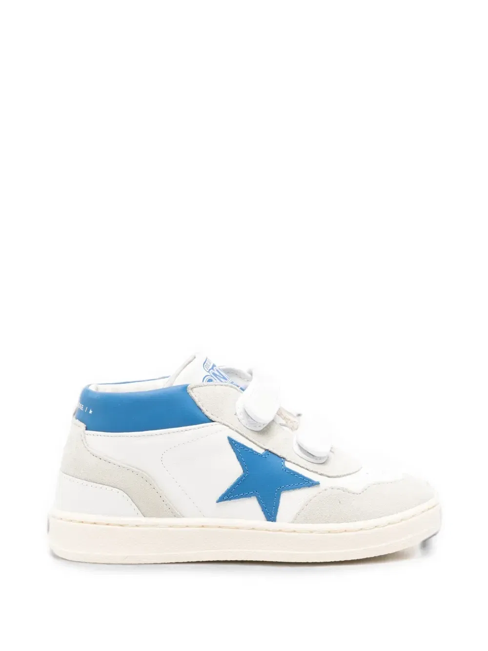 Кроссовки June со звездами на липучках Golden Goose Kids, бежевый