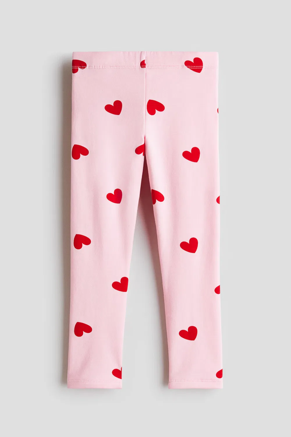 Леггинсы с мягкой ворсистой поверхностью H&M, Pink/Hearts