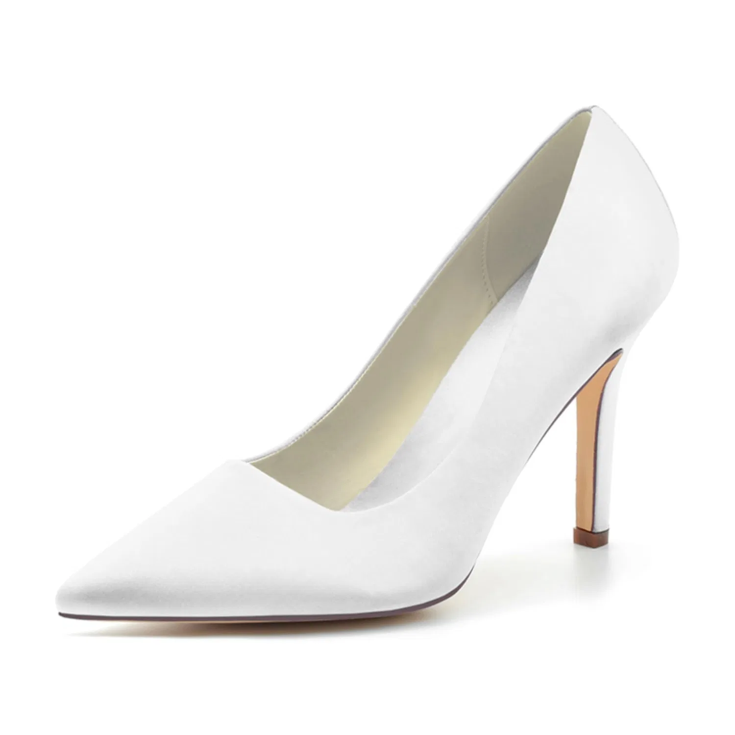 Детские туфли на каблуке с закрытым носком Smart Stiletto, White