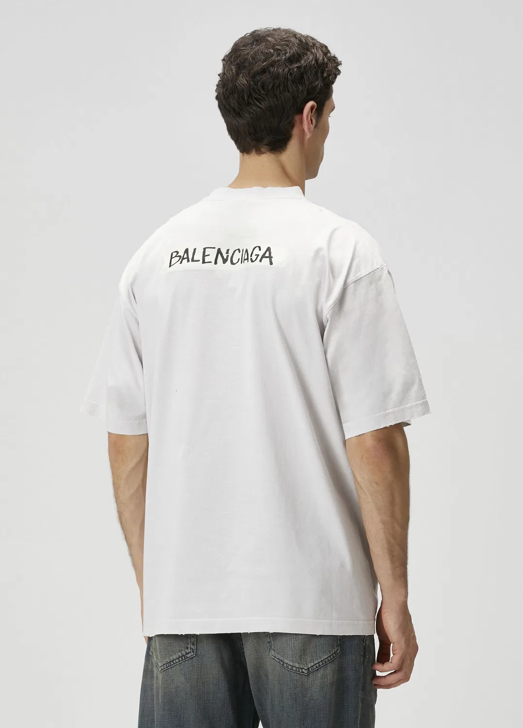 Футболка Balenciaga, светло-серый — фото 4