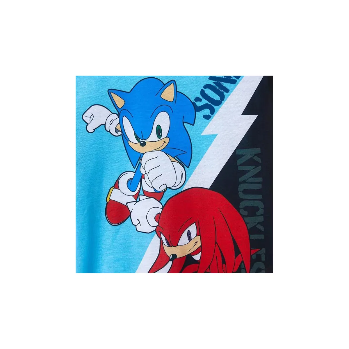 Пижамный комплект с принтом Sonic The Hedgehog Sonic the Hedgehog, Light Blue/Black — фото 4